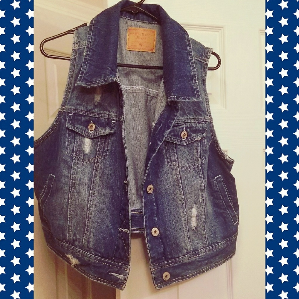 ❤💄🎆Denim vest🎆🎉🌠